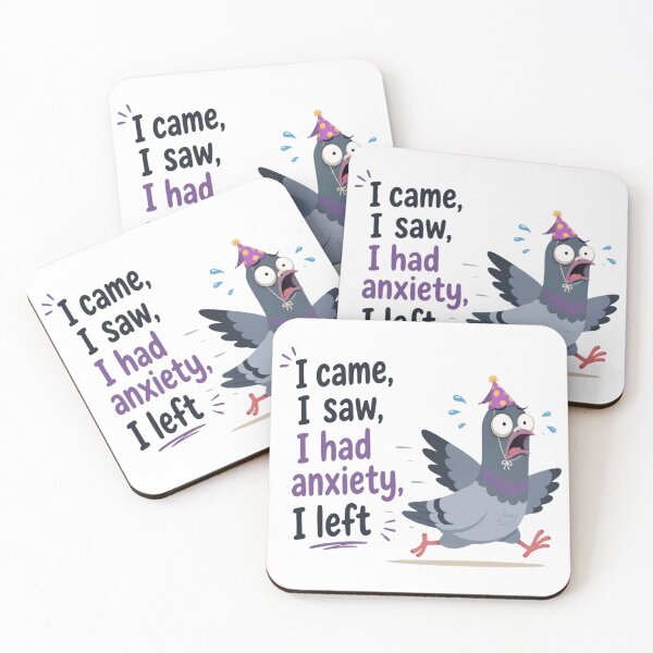 Item preview, Funny Introvert Pigeon I Came I Saw I Had Anxiety I Left designed and sold by Cerys-GS.