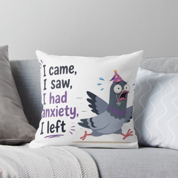 Item preview, Funny Introvert Pigeon I Came I Saw I Had Anxiety I Left designed and sold by Cerys-GS.