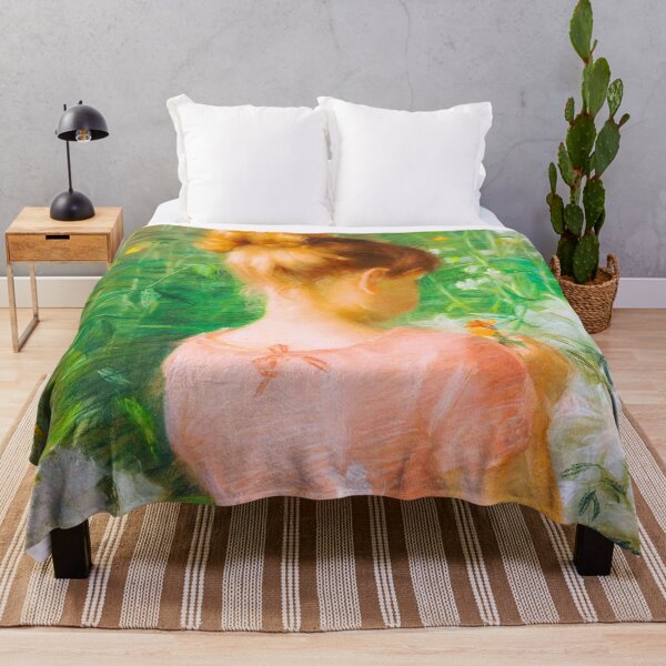Item preview, Girl Among Flowers by Maria Wiik (1887)  designed and sold by Vernissage-dart.
