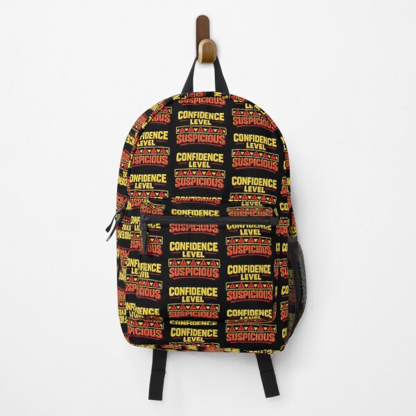 Item preview, Confidence Level Suspicious Funny Confidence Warning designed and sold by TeeTimeTreasure.