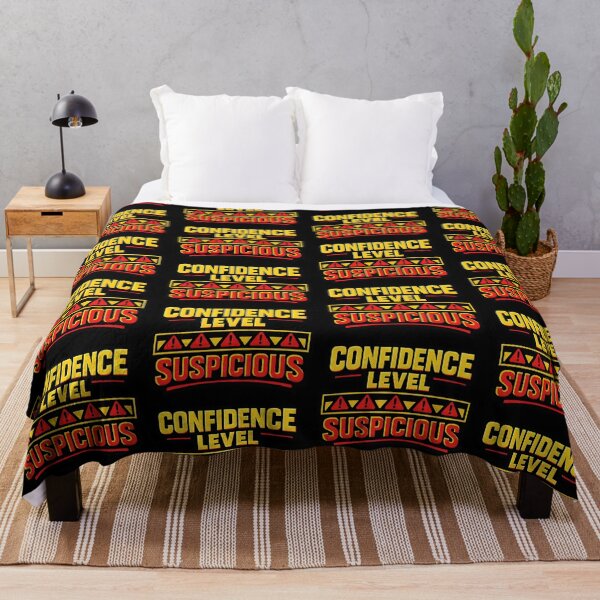 Item preview, Confidence Level Suspicious Funny Confidence Warning designed and sold by TeeTimeTreasure.