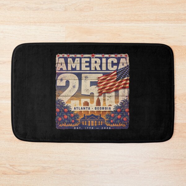 Item preview, America 250 Atlanta Georgia Est 1776 Vintage Patriotic City Skyline Design v2 designed and sold by DarylWelsh2024.