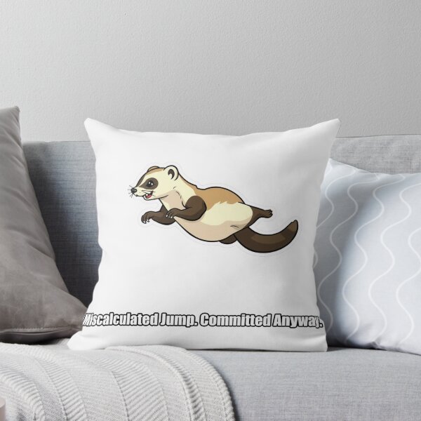 Item preview, Ferret - Miscalculated Jump Committed Anyway - Funny Ferret Gift designed and sold by pawdrops.