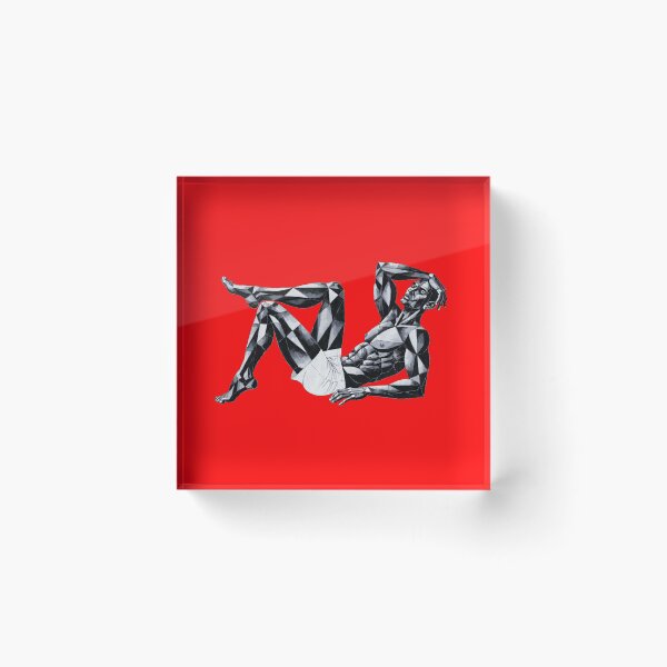Item preview, Geometric Male Physique - Low-Poly Reclining Figure designed and sold by gayishdesign.