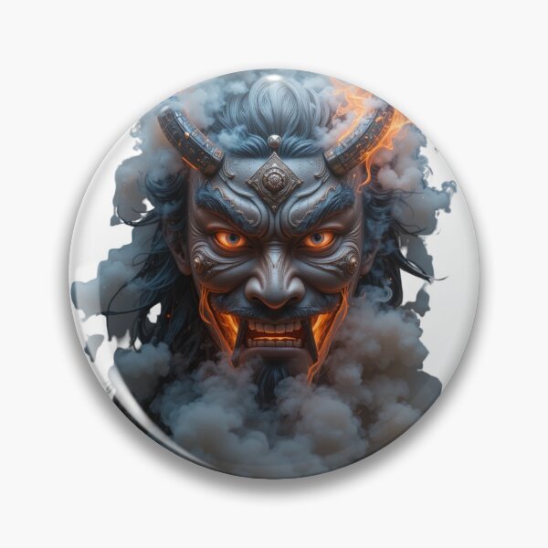 Item preview, Infernal Oni Mask Cyberpunk Warrior designed and sold by nova-bloom.