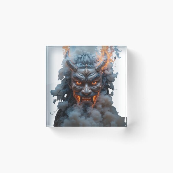 Item preview, Infernal Oni Mask Cyberpunk Warrior designed and sold by nova-bloom.