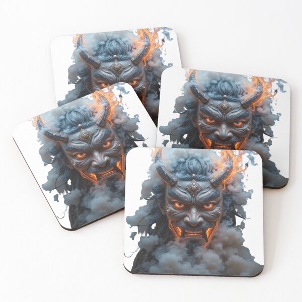 Item preview, Infernal Oni Mask Cyberpunk Warrior designed and sold by nova-bloom.