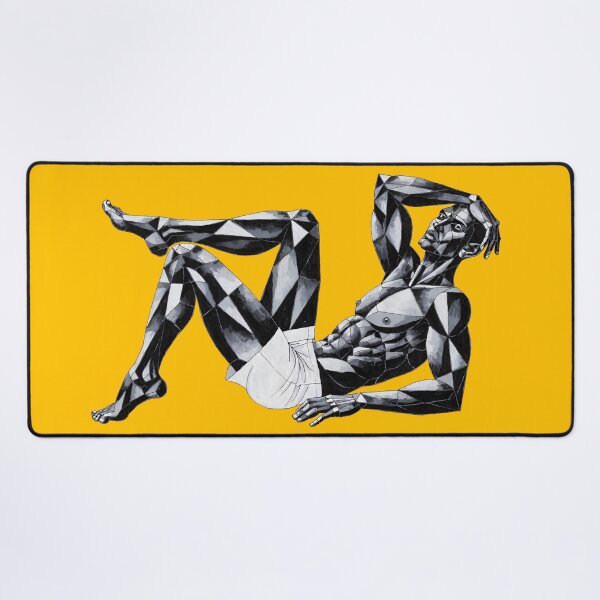 Item preview, Geometric Male Physique - Low-Poly Reclining Figure designed and sold by gayishdesign.