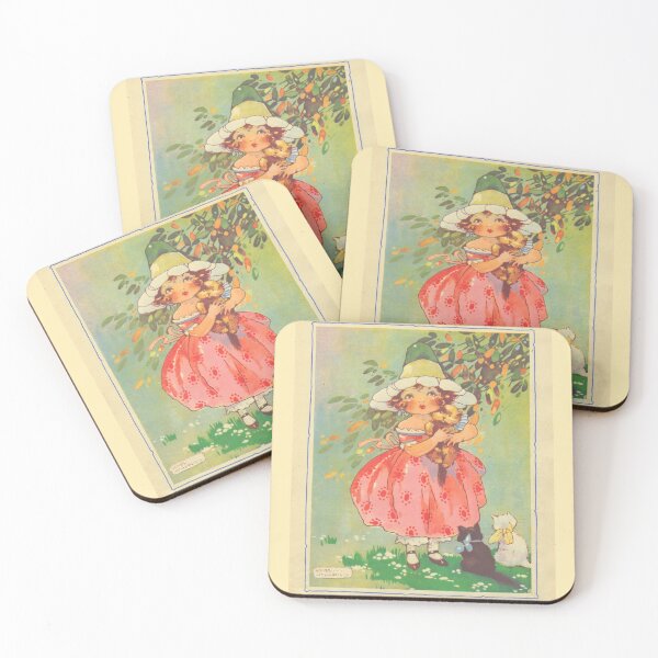 Item preview, Girl with Kittens by Agnes Richardson (c.1910)  designed and sold by Vernissage-dart.