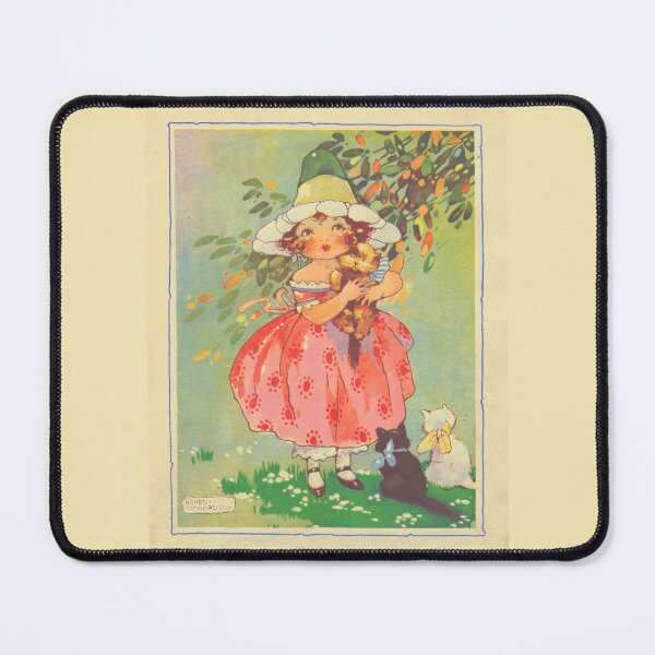 Item preview, Girl with Kittens by Agnes Richardson (c.1910) designed and sold by Vernissage-dart.