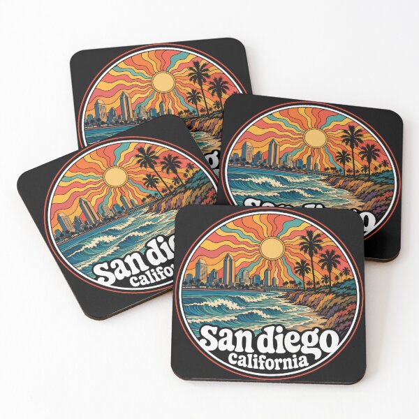 Item preview, San Diego California Coast United States Trippy Art designed and sold by TomFrontierArt.