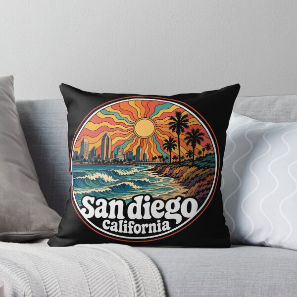 Item preview, San Diego California Coast United States Trippy Art designed and sold by TomFrontierArt.