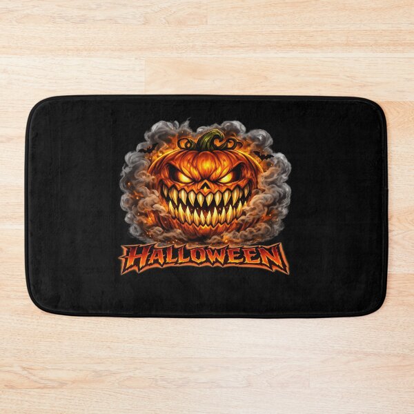 Item preview, Evil Pumpkin – Fiery Halloween Jack‑O’‑Lantern with Smoke designed and sold by Rocket&Stars.