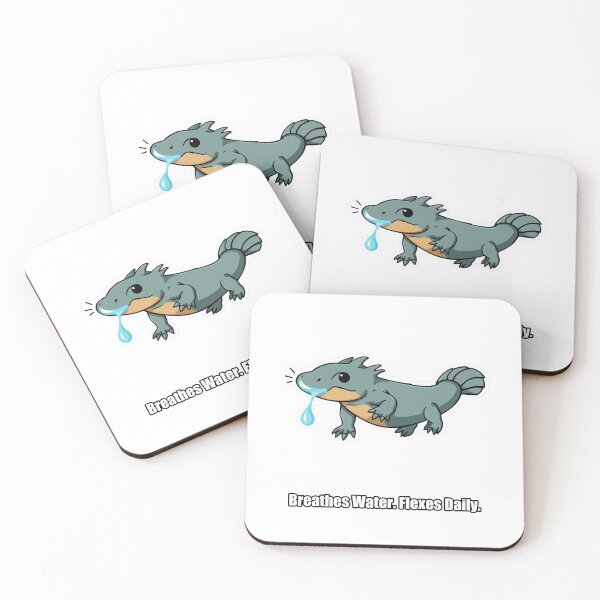 Item preview, Axolotl - Breathes Water Flexes Daily - Funny Axolotl Gift designed and sold by pawdrops.