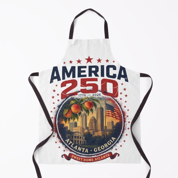 Item preview, America 250 Atlanta Georgia Est 1776 Vintage Patriotic City Skyline Design v3 designed and sold by DarylWelsh2024.