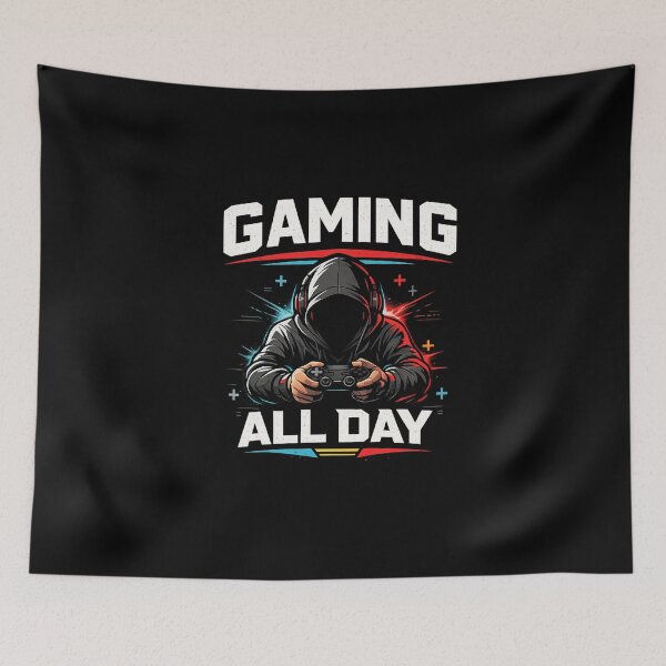 Item preview, Gaming All Day T-Shirt – Minimal Gamer Tee, Video Game Controller Shirt, Gaming Design, Esports Casual Tee designed and sold by Artimax-Studio.