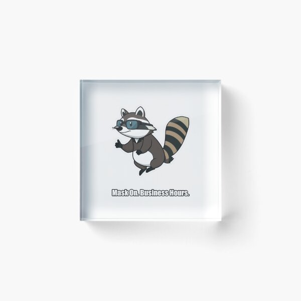 Item preview, Raccoon - Mask On Business Hours - Funny Raccoon Gift designed and sold by pawdrops.