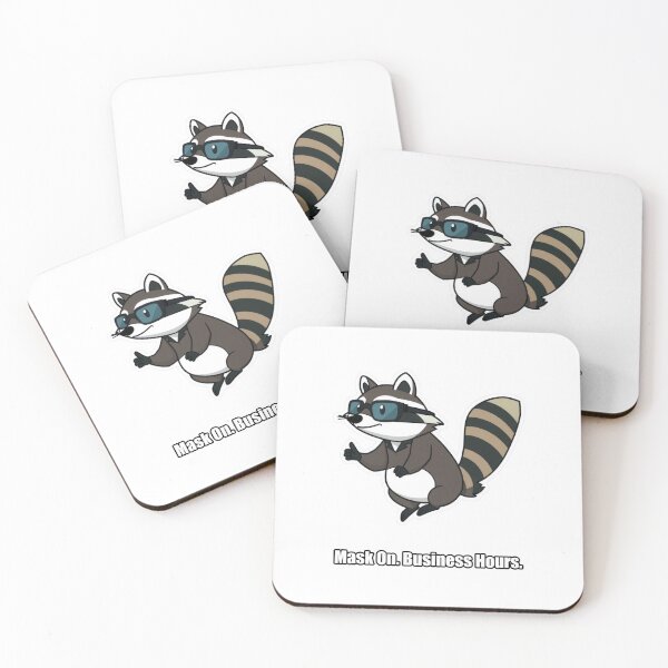 Item preview, Raccoon - Mask On Business Hours - Funny Raccoon Gift designed and sold by pawdrops.