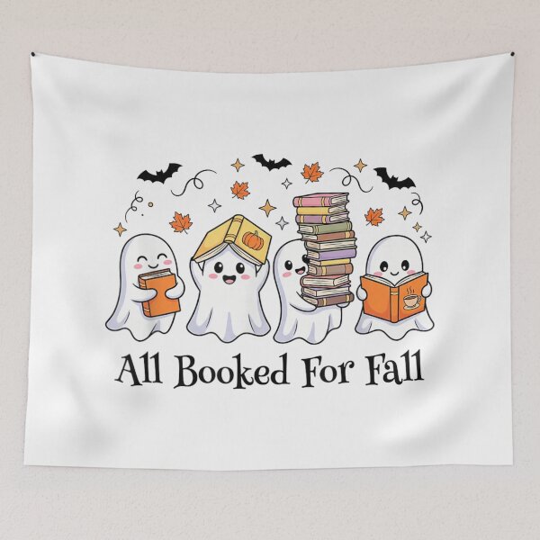 Item preview, Cute Ghost Reading Books All Booked For Fall Cozy Autumn Library designed and sold by LakenDraphil.