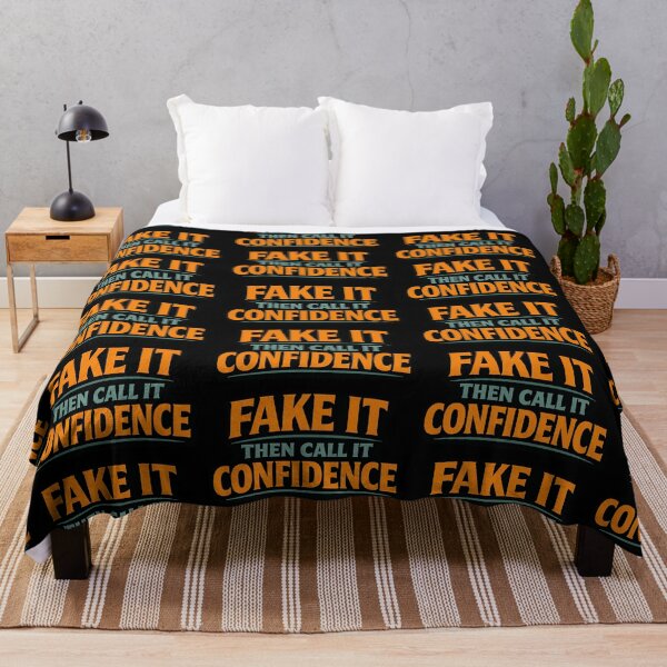 Item preview, Fake It Then Call It Confidence Funny Quote designed and sold by TeeTimeTreasure.