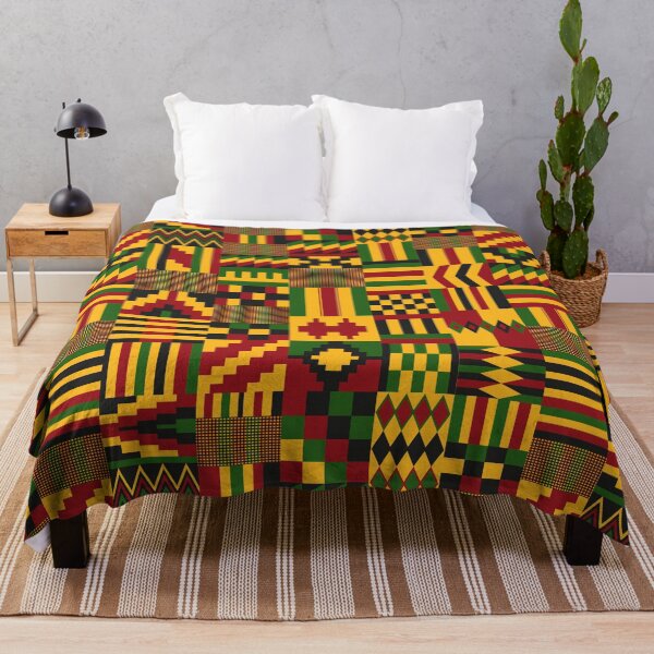 Item preview, Vibrant African Kente Cloth pattern | Ghana Textile designed and sold by MammothArt.