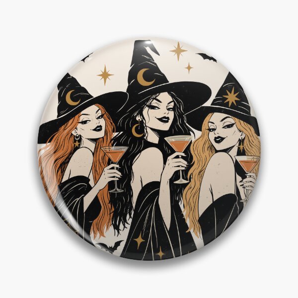 Item preview, Halloween Witches Party Print| Spells Sips Repeat | Stylish Witch Halloween GraphicIllustration | Witchy Girls Halloween Gift designed and sold by MonNoir.