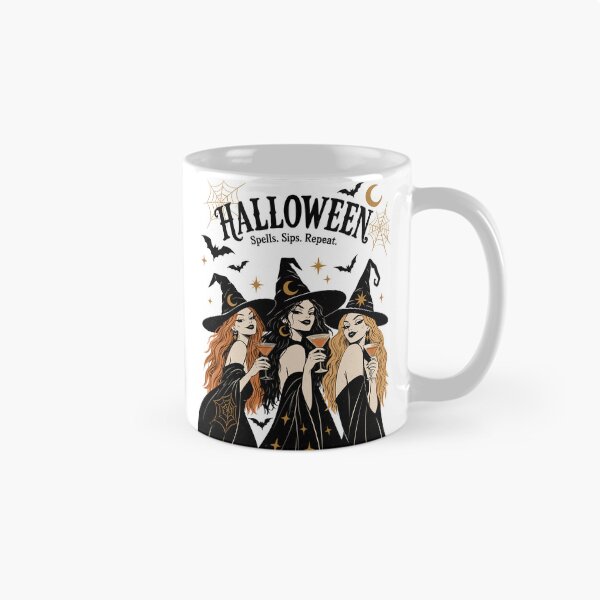 Item preview, Halloween Witches Party Print| Spells Sips Repeat | Stylish Witch Halloween GraphicIllustration | Witchy Girls Halloween Gift designed and sold by MonNoir.