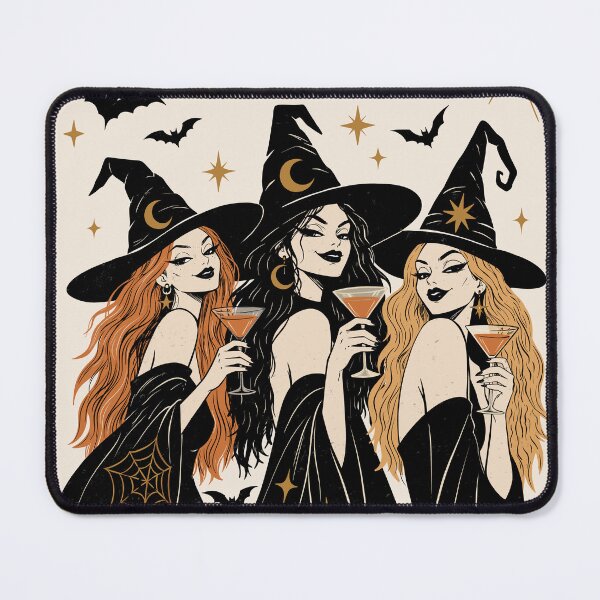 Item preview, Halloween Witches Party Print| Spells Sips Repeat | Stylish Witch Halloween GraphicIllustration | Witchy Girls Halloween Gift designed and sold by MonNoir.