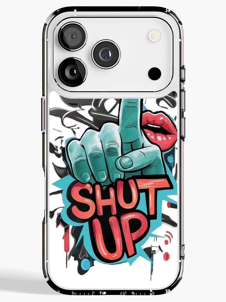 Thumbnail 1 of 5, iPhone Case, SHUT UP designed and sold by Roni554.