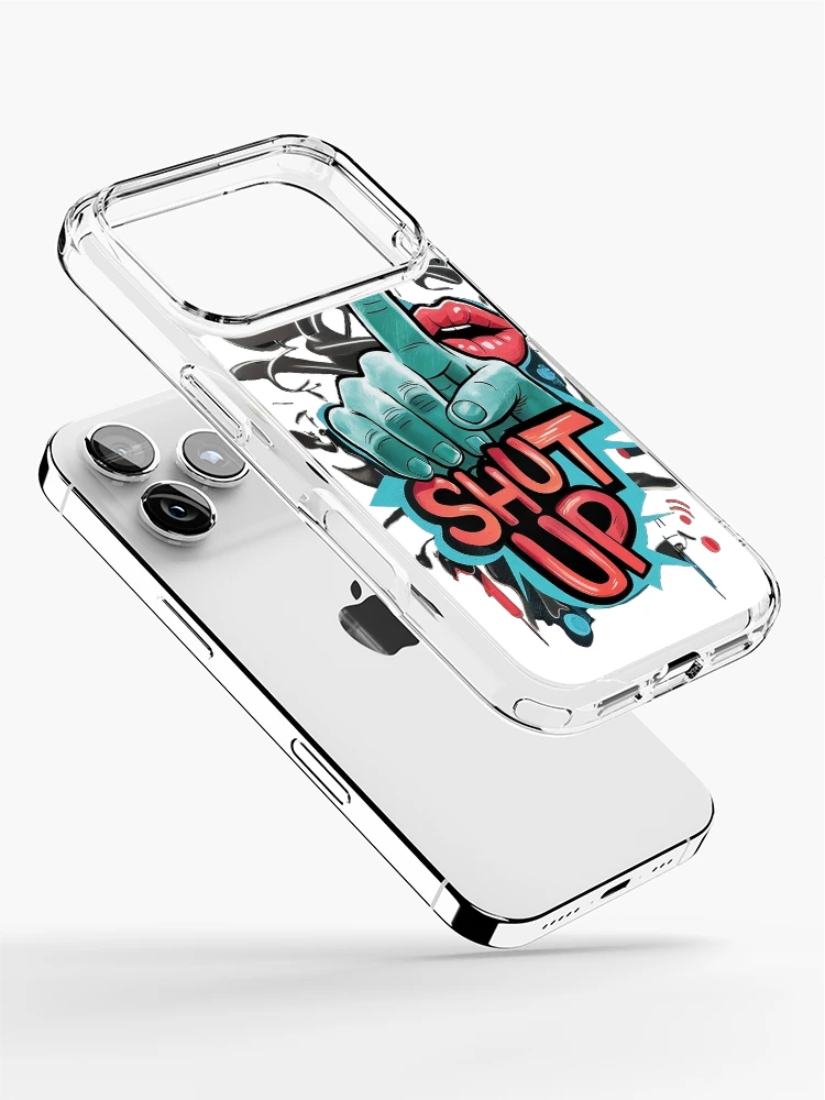 Thumbnail 2 of 5, iPhone Case, SHUT UP designed and sold by Roni554.
