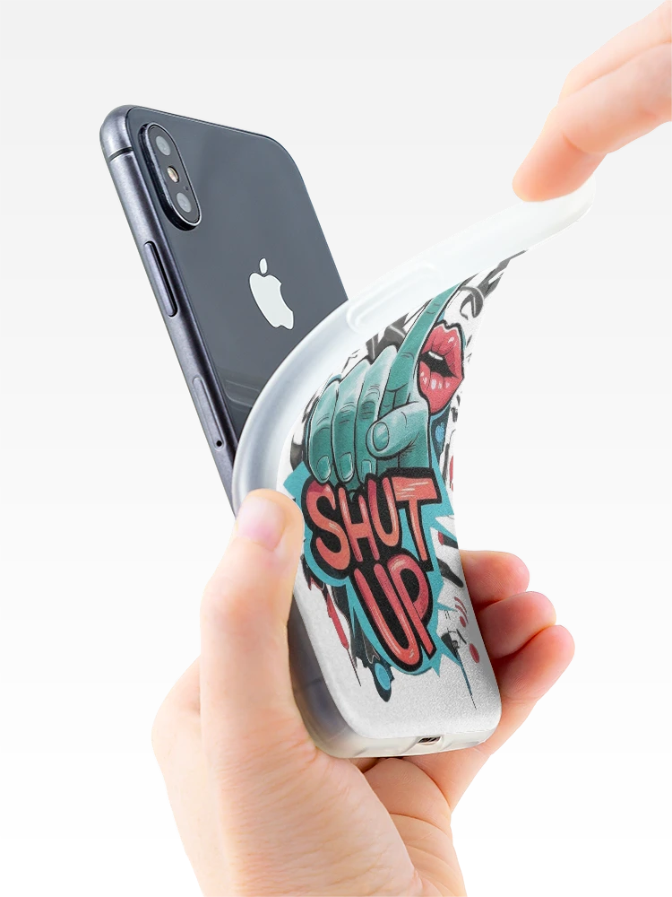 Thumbnail 4 of 5, iPhone Case, SHUT UP designed and sold by Roni554.