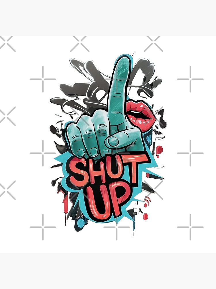 Thumbnail 4 of 4, Clock, SHUT UP designed and sold by Roni554.