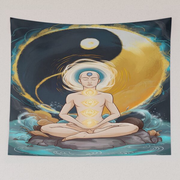 Item preview, Harmonious Chakra Meditation Wall Art - Spiritual Energy Poster designed and sold by Resilient Art Gallery.