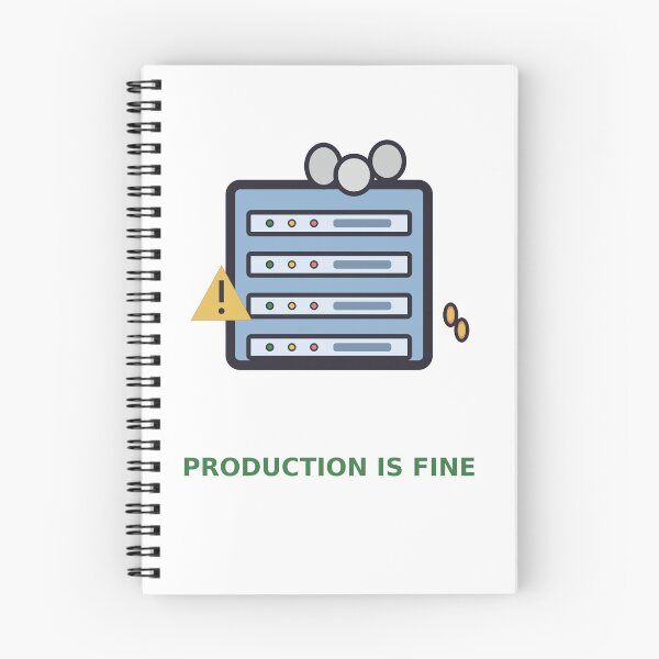 Item preview, Production Is Fine — Funny DevOps Server Design, Developer Gift designed and sold by QuirkyCartel.