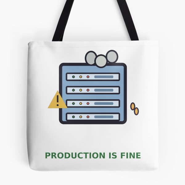 Item preview, Production Is Fine — Funny DevOps Server Design, Developer Gift designed and sold by QuirkyCartel.