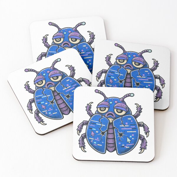 Item preview, Blue-Screen Beetle – Computer Error Creature designed and sold by yagniikd-.