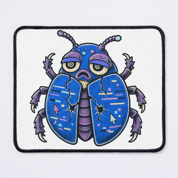 Item preview, Blue-Screen Beetle – Computer Error Creature designed and sold by yagniikd-.
