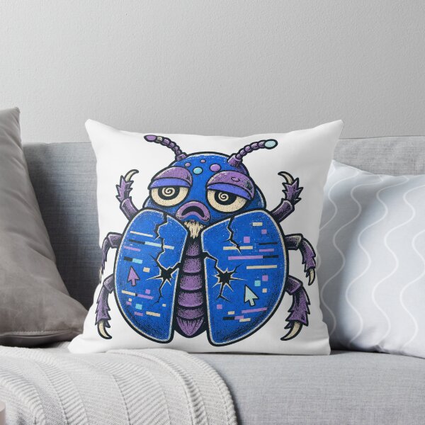 Item preview, Blue-Screen Beetle – Computer Error Creature designed and sold by yagniikd-.
