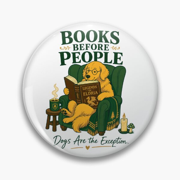 Item preview, Books Before People Dogs Are The Exception Shirt, Golden Retriever Book Lover Tee, Dog Mom Reader T-Shirt, Cozy Bookworm Graphic Tee, Bibliophile Dog Lover Gift designed and sold by KAYJAY DESIGNS.