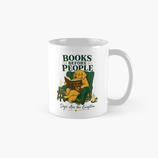 Item preview, Books Before People Dogs Are The Exception Shirt, Golden Retriever Book Lover Tee, Dog Mom Reader T-Shirt, Cozy Bookworm Graphic Tee, Bibliophile Dog Lover Gift designed and sold by KAYJAY DESIGNS.