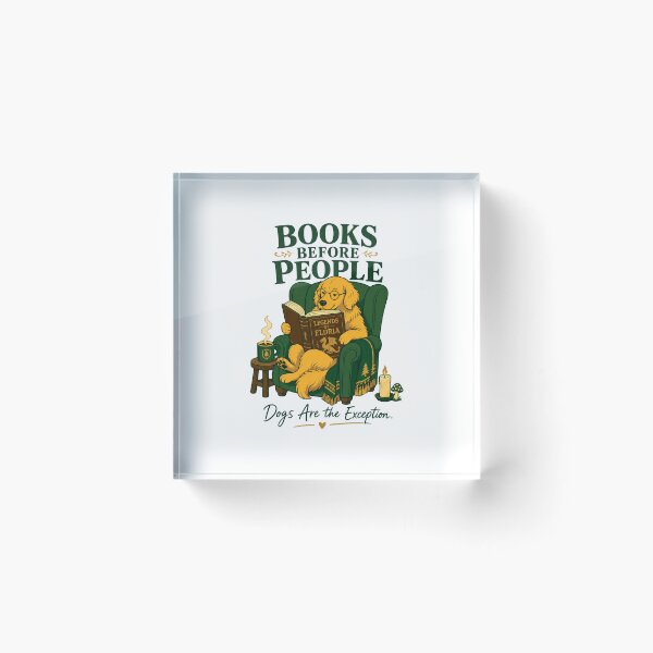 Item preview, Books Before People Dogs Are The Exception Shirt, Golden Retriever Book Lover Tee, Dog Mom Reader T-Shirt, Cozy Bookworm Graphic Tee, Bibliophile Dog Lover Gift designed and sold by KAYJAY DESIGNS.