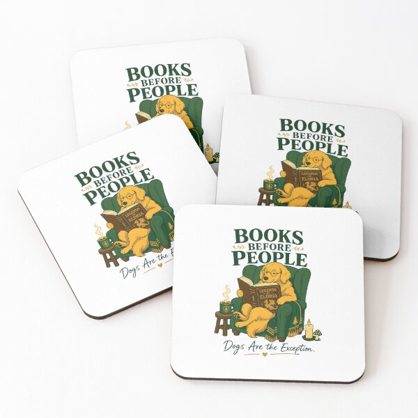 Item preview, Books Before People Dogs Are The Exception Shirt, Golden Retriever Book Lover Tee, Dog Mom Reader T-Shirt, Cozy Bookworm Graphic Tee, Bibliophile Dog Lover Gift designed and sold by KAYJAY DESIGNS.
