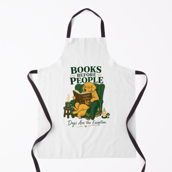 Item preview, Books Before People Dogs Are The Exception Shirt, Golden Retriever Book Lover Tee, Dog Mom Reader T-Shirt, Cozy Bookworm Graphic Tee, Bibliophile Dog Lover Gift designed and sold by KAYJAY DESIGNS.