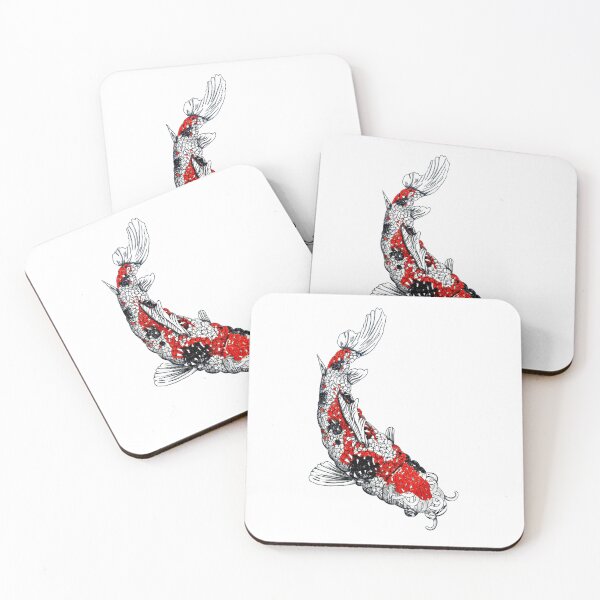 Item preview, Koi carp / Portrait / Line art / Dot art designed and sold by Tomaudebert.
