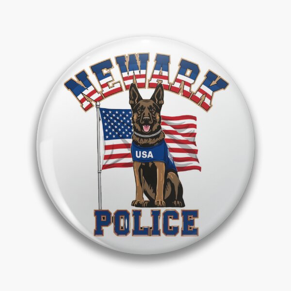 Item preview, Newark Police K9 American Flag T-Shirt, Police Dog Officer Gift, Patriotic Law Enforcement Graphic Tee designed and sold by pawsome purrfect.