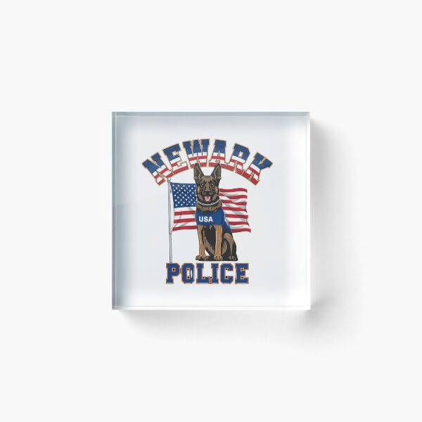 Item preview, Newark Police K9 American Flag T-Shirt, Police Dog Officer Gift, Patriotic Law Enforcement Graphic Tee designed and sold by pawsome purrfect.