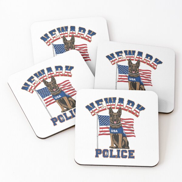 Item preview, Newark Police K9 American Flag T-Shirt, Police Dog Officer Gift, Patriotic Law Enforcement Graphic Tee designed and sold by pawsome purrfect.