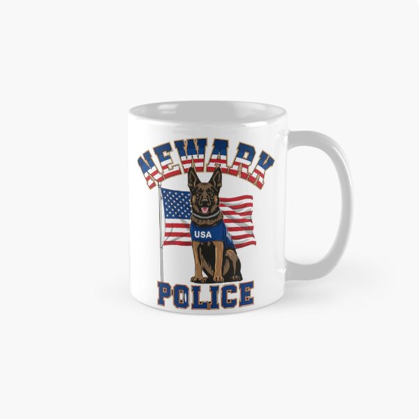 Item preview, Newark Police K9 American Flag T-Shirt, Police Dog Officer Gift, Patriotic Law Enforcement Graphic Tee designed and sold by pawsome purrfect.