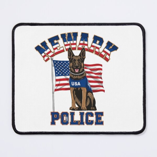Item preview, Newark Police K9 American Flag T-Shirt, Police Dog Officer Gift, Patriotic Law Enforcement Graphic Tee designed and sold by pawsome purrfect.