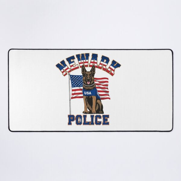 Item preview, Newark Police K9 American Flag T-Shirt, Police Dog Officer Gift, Patriotic Law Enforcement Graphic Tee designed and sold by pawsome purrfect.